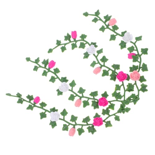 LALADEFIEE 1 Set Miniaturpuppenhaus Plastik Miniatur Rose Vine Künstliche Blumenreben Miniaturanlagen Für Dollhouse Garden Dekoration LALADEFIEE 1 Set Miniaturpuppenhaus Plastik Miniatur Rose Vine Künstliche Blumenreben Miniaturanlagen Für Dollhouse Garden Dekoration von LALADEFIEE