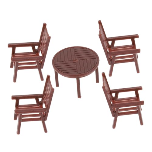 LALADEFIEE 1 Set Winziger Möbel, Puppenhaus-Miniatur-Tisch- Und Stuhl-Set, Modelle, Puppenhaus-möbel Aus Kunststoff, Miniatur-esstisch-Set, Mini-puppenhaus-stühle, Miniatur-szenenmöbel LALADEFIEE 1 Set Winziger Möbel, Puppenhaus-Miniatur-Tisch- Und Stuhl-Set, Modelle, Puppenhaus-möbel Aus Kunststoff, Miniatur-esstisch-Set, Mini-puppenhaus-stühle, Miniatur-szenenmöbel von LALADEFIEE
