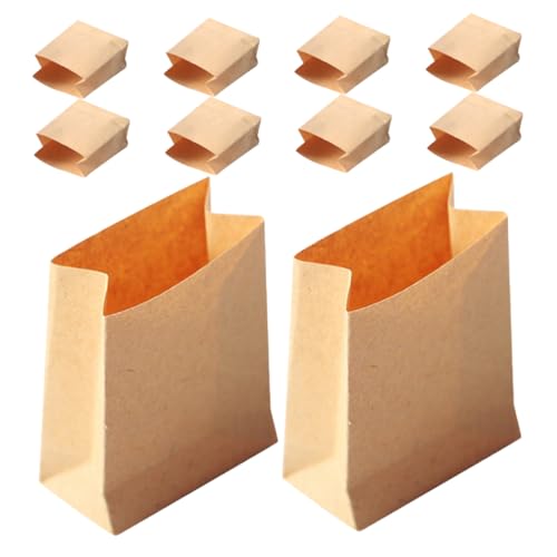 LALADEFIEE Miniatur-süßigkeiten-verpackungstaschen 10 Stück Mini-papiertüten Papier-verpackungstasche Für Puppenhaus von LALADEFIEE