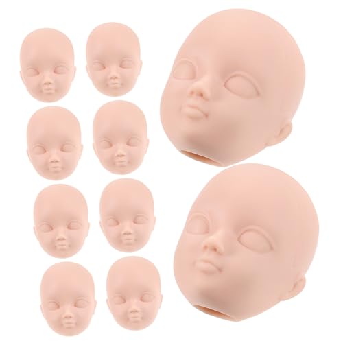 LALADEFIEE 10 Stücke Puppe Köpfe Puppe Machen Requisiten Praxis Make-up-Tool Handarbeit Puppe Liefert für Bastler von LALADEFIEE