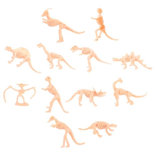 LALADEFIEE 12st Dinosaurier- -Modell Dinosaurier-Skelette-Modell Kleine Dinosaurierfiguren Mini-Dinosaurier-Modelle Mini-Dino-Figuren Simulations-Dinosaurier-Spielzeug Chocolate Plastik von LALADEFIEE
