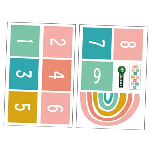 1Satz Abnehmbare Selbstklebende Bodenaufkleber Spielteppich für Kindergarten und Spielzimmer Sichere und Langlebige Dekoration 1Satz Abnehmbare Selbstklebende Bodenaufkleber Spielteppich für Kindergarten und Spielzimmer Sichere und Langlebige Dekoration von LALADEFIEE