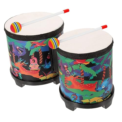 LALADEFIEE 1Satz Drum für Percussion Instrument Frühes Lernspielzeug Leicht und Tragbar für Auftritte und Partys Hochwertige Verarbeitung und Langlebiges Holzspielzeug von LALADEFIEE