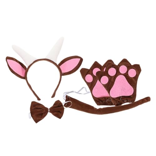 LALADEFIEE 1Satz Kreatives Ziegenohren Haarband mit Fliege Teiliges für Frauen für Halloween Partys und Festliche Anlässe Langlebig und Party Kopfschmuck von LALADEFIEE