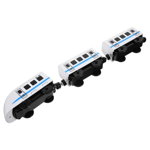 LALADEFIEE 1Satz Magnetischer Batteriebetriebener Zug Cartoon Modell für Holzeisenbahn Kompatibel mit für Hand Auge Koordination und Lernfähigkeiten von LALADEFIEE