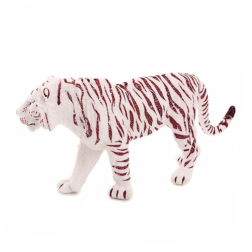 LALADEFIEE 1pc Simuliertes Tiermodell Männlicher Weißer Tiger Dekoration Lebensechte Wildlife Desktop Ornament LALADEFIEE 1pc Simuliertes Tiermodell Männlicher Weißer Tiger Dekoration Lebensechte Wildlife Desktop Ornament von LALADEFIEE