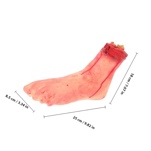LALADEFIEE 2 Stck. Halloween Deko Abgetrennte Füße Gruselige Blutige Fake Severed Feet Prop für Horror-Party Realistische Leichte Requisite zur Schaurigen Dekoration von LALADEFIEE