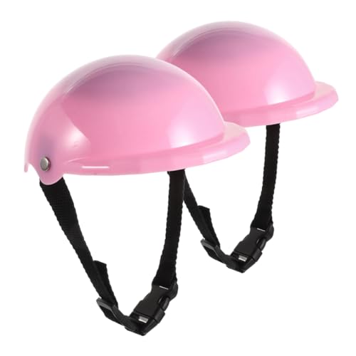 LALADEFIEE 2 Stück Fahrradhelm Puppe Fahrradhelm Rollerhelm Radfahren Skating Rollerhelm Für Rollenspiele Und Sport Für Puppen-Outfits von LALADEFIEE