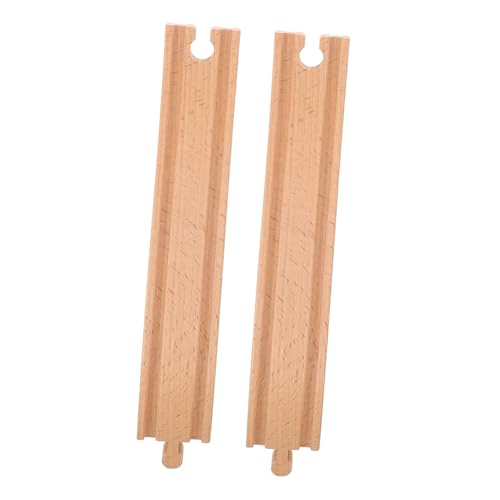 LALADEFIEE 2 Stück Holz-eisenbahnschienenverbinder, Die Mit Großen Marken Kompatibel Sind Und Kindereisenbahnsets Erweitern Und Die Feinmotorik Und Die Kreativitätsentwicklung Fördern von LALADEFIEE