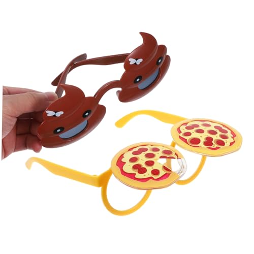 LALADEFIEE 2 Stück Kreative Fun Brille PC Material Lustige Halloween Partybrille für Fotoshootings Geburtstags Fest Event Zubehör mit Pizza Kacka Motiv LALADEFIEE 2 Stück Kreative Fun Brille PC Material Lustige Halloween Partybrille für Fotoshootings Geburtstags Fest Event Zubehör mit Pizza Kacka Motiv von LALADEFIEE