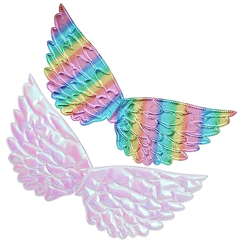 LALADEFIEE 2 Stück Leichte Langlebige Engelsschwingen aus Bronziertem Vielseitig für Kostüm Cosplay Bühnenauftritte und Fasching Einfach Anzuziehen Verstauen von LALADEFIEE