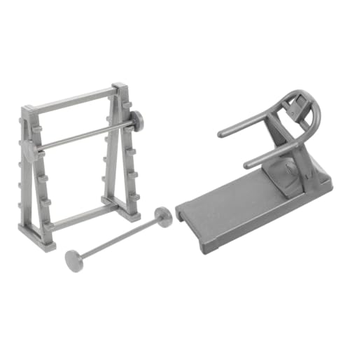 LALADEFIEE 2 Stück Miniatur-laufband Und Langhantelständer, Fitnessgeräte, Modell, Puppenhaus, DIY-fitnessstudio-zubehör, Sandtisch-, Winzige Sportartikel Für Den BAU Von LALADEFIEE 2 Stück Miniatur-laufband Und Langhantelständer, Fitnessgeräte, Modell, Puppenhaus, DIY-fitnessstudio-zubehör, Sandtisch-, Winzige Sportartikel Für Den BAU Von von LALADEFIEE