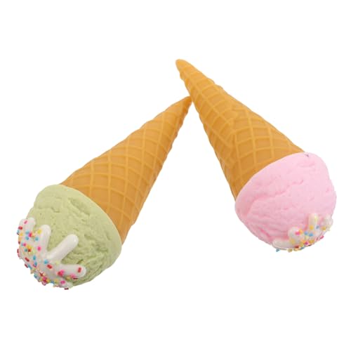 LALADEFIEE 2 Stück Simulation Gefälschte Eiscreme: Künstliches Lebensechtes Eiscreme-lebensmittelmodell Für Zuhause, Küchenschrank, Schreibtisch, Geschäfte, Musteranzeige, von LALADEFIEE
