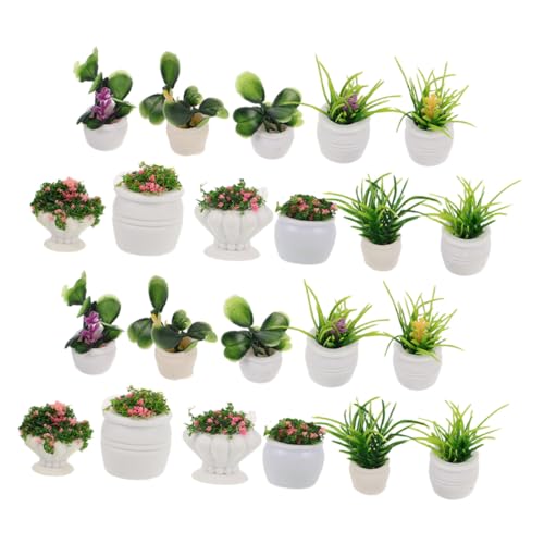 LALADEFIEE 22 Stück Teiliges Miniatur Miniatur-puppenhaus Pflanzen Mini Bonsai Kunstpflanzen Micro Landschaft Deko Kleine Fake Grünpflanzen für Puppenhausdekoration LALADEFIEE 22 Stück Teiliges Miniatur Miniatur-puppenhaus Pflanzen Mini Bonsai Kunstpflanzen Micro Landschaft Deko Kleine Fake Grünpflanzen für Puppenhausdekoration von LALADEFIEE