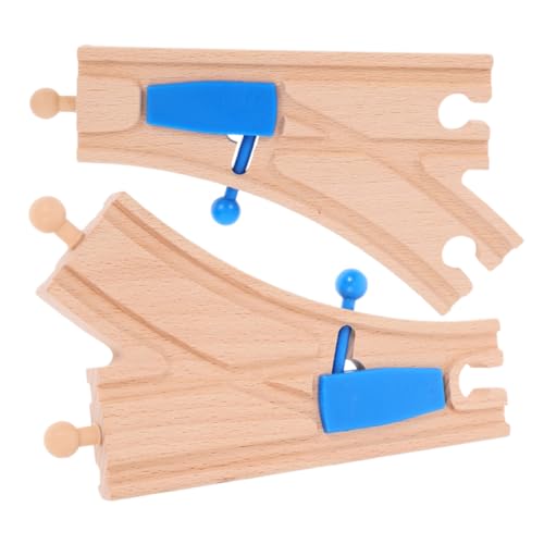LALADEFIEE 2Stücke Holz Eisenbahnschalter Gebogene Gleise aus Holz für Kreative Spielsets Kompatibel mit Großen Marken Fördert Fantasie und Kognitive Fähigkeiten für Kleinkinder LALADEFIEE 2Stücke Holz Eisenbahnschalter Gebogene Gleise aus Holz für Kreative Spielsets Kompatibel mit Großen Marken Fördert Fantasie und Kognitive Fähigkeiten für Kleinkinder von LALADEFIEE