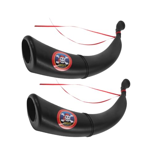 LALADEFIEE 2Stücke Piratenhorn Requisite aus Lustiges Zubehör für Piraten Cosplay und Halloween Partys Leicht und Tragbar für Bühnenaufführungen und Dekorationen LALADEFIEE 2Stücke Piratenhorn Requisite aus Lustiges Zubehör für Piraten Cosplay und Halloween Partys Leicht und Tragbar für Bühnenaufführungen und Dekorationen von LALADEFIEE