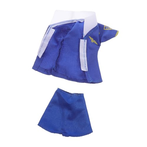 LALADEFIEE 2pcs Mädchenpuppenkleidung Set Für 30 cm Dolls Fashion Flight Attendant Uniform Und Rock Puppenzubehör Für Puppenoutfits Spielen Requisiten von LALADEFIEE