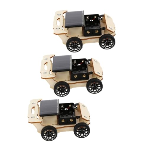 LALADEFIEE 3sätze Solar Fahrzeug Modellbau Teiliges Kit Bildungsprojekt Für Solarautos Experimentierspielzeug Für Schulen Und Zuhause Holzspielzeug Mit Solarenergie DIY Lernhilfe von LALADEFIEE