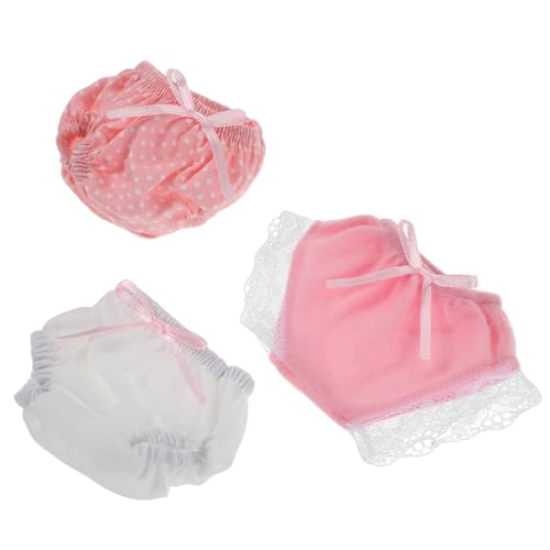 LALADEFIEE 3 Stück Teiliges Set Wiederverwendbare Puppenunterwäsche für Neugeborenenpuppen Weiche Sichere Stoffe Motorikförderndes Rollenspiel Zubehör Farblich Sortierte Unterhosen für LALADEFIEE 3 Stück Teiliges Set Wiederverwendbare Puppenunterwäsche für Neugeborenenpuppen Weiche Sichere Stoffe Motorikförderndes Rollenspiel Zubehör Farblich Sortierte Unterhosen für von LALADEFIEE