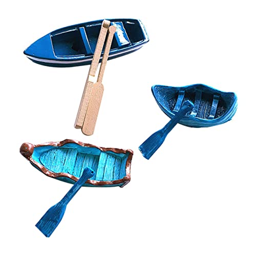 LALADEFIEE 3Sätze Teiliges Boot Modell Ornament aus Resin für Mikro Landschaft Dekoration Garten und Deko Langlebig und Farbenfroh für Kreative Gestaltung von LALADEFIEE