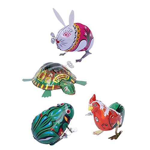 LALADEFIEE 4 Stück Teiliges Aufziehspielzeug Bunte Wind Up Tiere Lustiges Lernspielzeug für Energiesparend ohne Batterie Kreative Geschenkidee LALADEFIEE 4 Stück Teiliges Aufziehspielzeug Bunte Wind Up Tiere Lustiges Lernspielzeug für Energiesparend ohne Batterie Kreative Geschenkidee von LALADEFIEE