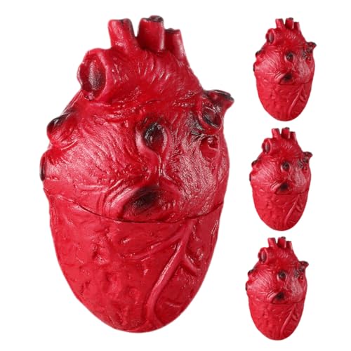 LALADEFIEE 4 Stück Teiliges Realistische Blutige Herz Deko Hyperrealistische Simulation Menschliches Organ Gruselige Halloween Party Requisite für Horror Kostüme und Haunted House Dekoration LALADEFIEE 4 Stück Teiliges Realistische Blutige Herz Deko Hyperrealistische Simulation Menschliches Organ Gruselige Halloween Party Requisite für Horror Kostüme und Haunted House Dekoration von LALADEFIEE