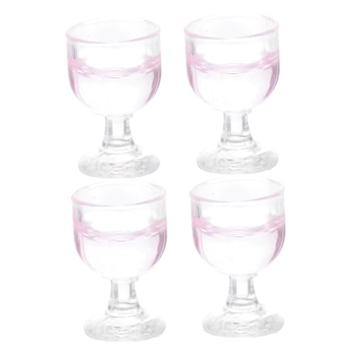 LALADEFIEE 4 Stücke Miniatur Wein Gläser Puppenhaus Mini Barware Realismus Stimulieren Cocktail Gläser Miniatur Tasse von LALADEFIEE