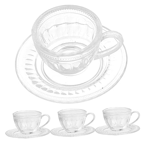 LALADEFIEE 4Sätze Teegeschirr Set aus Kunststoff Teiliges Puppenhaus Zubehör Dekorative Teetassen und Untertassen für Mikro Hausdekoration für Miniaturfans LALADEFIEE 4Sätze Teegeschirr Set aus Kunststoff Teiliges Puppenhaus Zubehör Dekorative Teetassen und Untertassen für Mikro Hausdekoration für Miniaturfans von LALADEFIEE