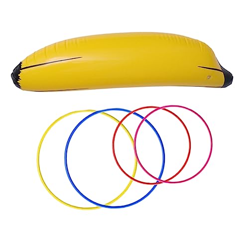 LALADEFIEE 5 Stück Teiliges Aufblasbares Ringwurfspiel Banane aus Dickem Umweltfreundlichem PVC Lustiges Poolspielzeug für Banane und Ringen für Partydekoration und Kindergeburtstag LALADEFIEE 5 Stück Teiliges Aufblasbares Ringwurfspiel Banane aus Dickem Umweltfreundlichem PVC Lustiges Poolspielzeug für Banane und Ringen für Partydekoration und Kindergeburtstag von LALADEFIEE
