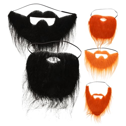 LALADEFIEE 5 Stück Teiliges Halloween Fake Selbstklebende Lustige Cosplay Accessoires in Verschiedenen Braunen und Schwarzen Designs Leicht Realistisch für Karneval Party und Bühnenauftritte von LALADEFIEE