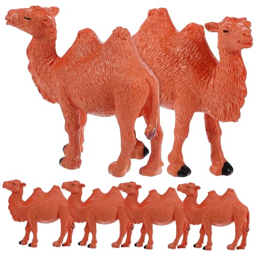 LALADEFIEE 6 Stück Teiliges Mini Kamel Modellset Realistische Tierfiguren aus Robustem Material Lebensechte Kamel Ornamente für Pädagogisches und Dekoration für Tisch und Garten von LALADEFIEE