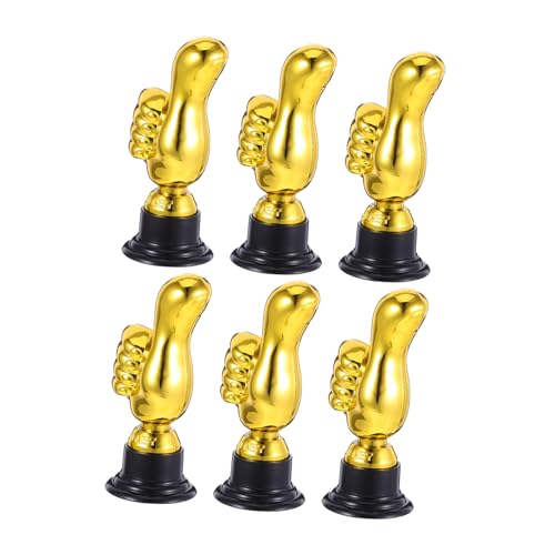 LALADEFIEE 6-teiliges Multi-szene-set Aus Kunststoff-trophäen, Kleine Goldene Pokale Für Preisverleihungen, Spieleveranstaltungen Und Feiertagsdekorationen von LALADEFIEE