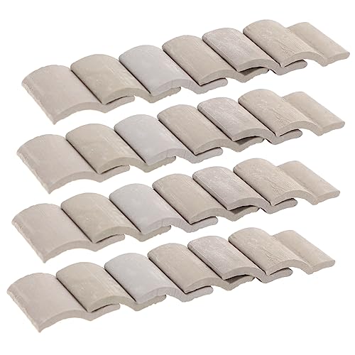 LALADEFIEE 60Stücke Miniaturwandstein Teiliges für Mikrolandschaftsdekoration Realistische DIY Ziegelsteine aus Hochwertigem Schlammmaterial für Kreative Miniaturszenen und Modelle von LALADEFIEE