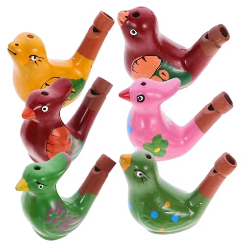 LALADEFIEE 6Stücke Keramik Vogelpfeifen für Farbenfrohes Wasservogelpfeifenspielzeug Leicht Musikspielzeug und Partygeschenk für Kleinkinder LALADEFIEE 6Stücke Keramik Vogelpfeifen für Farbenfrohes Wasservogelpfeifenspielzeug Leicht Musikspielzeug und Partygeschenk für Kleinkinder von LALADEFIEE