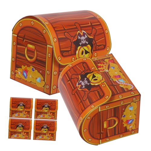 LALADEFIEE 6Stücke Piraten Schatzkisten Geschenkboxen für Kindergeburtstag und Halloween Leere Pralinenschachteln für Süßigkeiten und Kleine Dekorative LALADEFIEE 6Stücke Piraten Schatzkisten Geschenkboxen für Kindergeburtstag und Halloween Leere Pralinenschachteln für Süßigkeiten und Kleine Dekorative von LALADEFIEE
