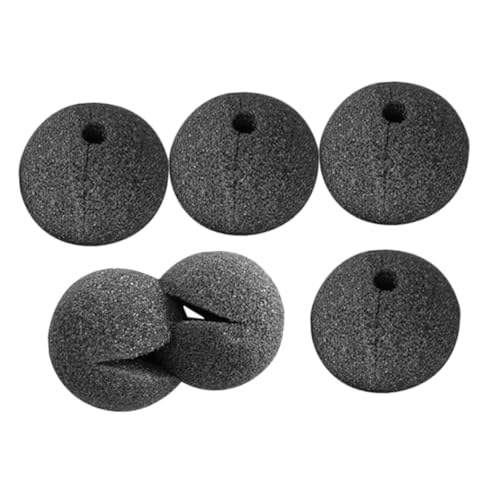 LALADEFIEE Clown-Set 5 cm Schwarze Weiche Schwammbälle Nase Für Halloween Weihnachten Karneval Erwachsene Jungen Und Mädchen von LALADEFIEE