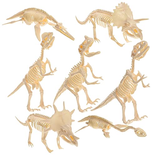 LALADEFIEE 7Stücke Teiliges Dinosaurier Skelettmodell DIY Bastelset für Realistische Dinosaurierfiguren Perfektes für Lernspielzeug und Dekoration im Kinderzimmer von LALADEFIEE