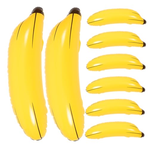 LALADEFIEE 8 Stück Riesige Aufblasbare Bananen-Requisiten, Große Aufblasbare Bananen-Luftballons, Großes Bananen-Spielzeug Aus PVC Für Den Sommer, Pool, Junggesellenabschied, Dekorationen, von LALADEFIEE