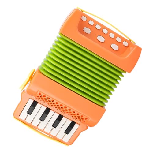 LALADEFIEE Akkordeon für Musik Enthusiasten Cartoon Design Geeignet für Musikalische Frühbildung Fördert Kreativität und Feinmotorik ohne Batterien Orange LALADEFIEE Akkordeon für Musik Enthusiasten Cartoon Design Geeignet für Musikalische Frühbildung Fördert Kreativität und Feinmotorik ohne Batterien Orange von LALADEFIEE