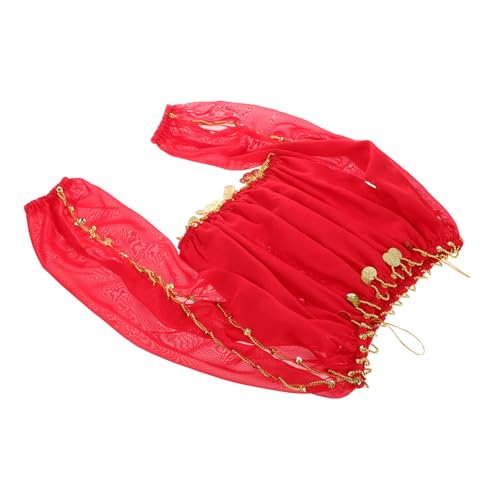 LALADEFIEE Bauchtanz Oberteil Für Damen Schulterfreies Langärmliges Design Bequeme Tanzkleidung Mit Einzigartigem Style von LALADEFIEE