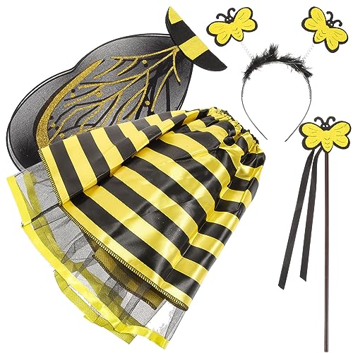 LALADEFIEE Bienenstirnband Cosplay Kostüm Performance Kleidung Kinder Bienenkostüm Halloween Bienen Cosplay Kinderkostüm Bienenkostüm Kostüm Damen Bienen Marienkäfer Kostüm von LALADEFIEE
