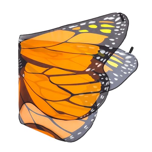 LALADEFIEE Butterfly Wing Cape für Leichtes Kostüm für Halloween Karneval Cosplay und Partys Einzigartiger Schmetterlingsumhang für Mädchen Orange für Feen Themenveranstaltungen LALADEFIEE Butterfly Wing Cape für Leichtes Kostüm für Halloween Karneval Cosplay und Partys Einzigartiger Schmetterlingsumhang für Mädchen Orange für Feen Themenveranstaltungen von LALADEFIEE