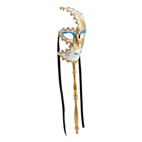 LALADEFIEE Chic Mask Decor Festivalmaske Venezianische Maske Maskerade Masken auf Stick Masken für Frauenfeste Venezianische Maskerademaske Bühnenmaskendekor Kostümmaske auf Stick Karneval von LALADEFIEE