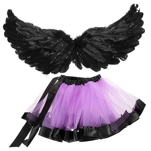 LALADEFIEE Cosplay Kostüm Requisite Halloween Engelkostüm Kleider Teiliges mit Schwarzen Engelsflügeln und Tutu Rock für Engelskleid Requisite Halloween Engelsflügel Halloween Dunkle Engel LALADEFIEE Cosplay Kostüm Requisite Halloween Engelkostüm Kleider Teiliges mit Schwarzen Engelsflügeln und Tutu Rock für Engelskleid Requisite Halloween Engelsflügel Halloween Dunkle Engel von LALADEFIEE