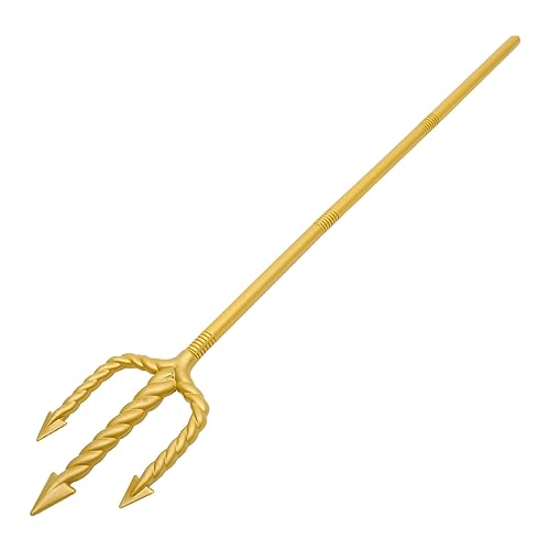 LALADEFIEE Goldgabel Halloween-teufelsgabel Requisite Cosplay-zubehör für Dämonenkostüme von LALADEFIEE