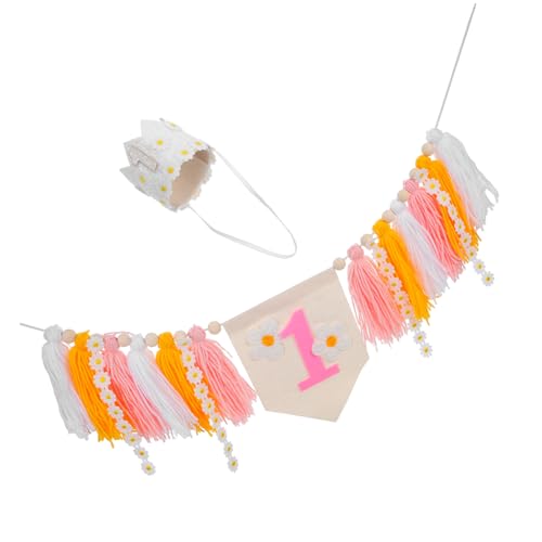 LALADEFIEE Daisy Hochstuhl-banner Geburtstag mit Boho Blumen Tassel Wimpel und Geburtstagskrone Partydeko für Mädchen Tischdekoration Fotoshooting LALADEFIEE Daisy Hochstuhl-banner Geburtstag mit Boho Blumen Tassel Wimpel und Geburtstagskrone Partydeko für Mädchen Tischdekoration Fotoshooting von LALADEFIEE