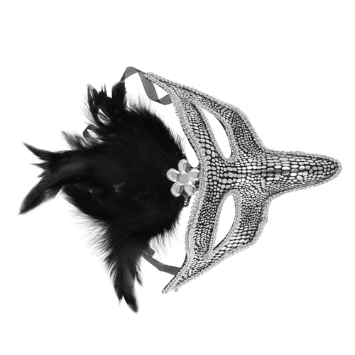 LALADEFIEE Eagle Bird Maske mit Federn und Strass für Halloween Mardi Gras und Karneval PVC Halbf Gesichtsmaske für Tanzpartys und Festliche Anlässe von LALADEFIEE
