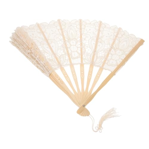 LALADEFIEE Faltbarer Handfächer mit Spitze und Besticktem Eleganter Tanzrequisit Vielseitig als Party Hochzeitsdeko Leichter Tragbarer Fächer für Sommer und Fotografie LALADEFIEE Faltbarer Handfächer mit Spitze und Besticktem Eleganter Tanzrequisit Vielseitig als Party Hochzeitsdeko Leichter Tragbarer Fächer für Sommer und Fotografie von LALADEFIEE