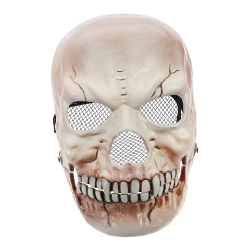LALADEFIEE Gruselige Halloween Skelettmaske mit Beweglichem Mund aus Hochwertigem Kunststoff für Erwachsene Leichte Cosplay Maske für Kostüm Maskenbälle Fasching und Party LALADEFIEE Gruselige Halloween Skelettmaske mit Beweglichem Mund aus Hochwertigem Kunststoff für Erwachsene Leichte Cosplay Maske für Kostüm Maskenbälle Fasching und Party von LALADEFIEE