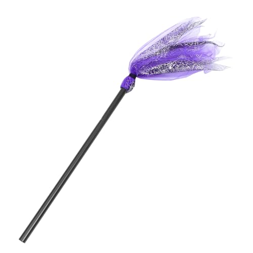 LALADEFIEE Halloween Hexenbesen mit Spinnennetz-Stoff Hexenbesen Deko für Halloween Party Cosplay Requisite für Kostüm und Fest LALADEFIEE Halloween Hexenbesen mit Spinnennetz-Stoff Hexenbesen Deko für Halloween Party Cosplay Requisite für Kostüm und Fest von LALADEFIEE